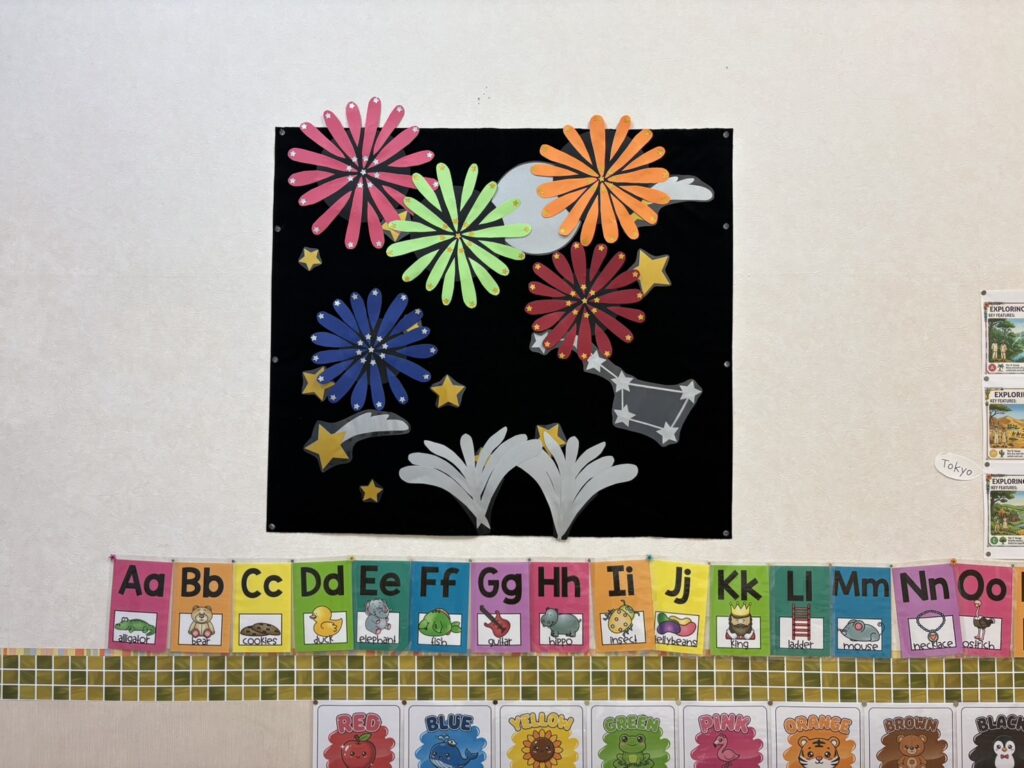 稲城の幼児英会話(3〜5歳)のレッスン風景